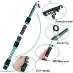Fishing Pole Set Full Kits With Telescopic Fishing Rod And Spinning Reel Baits Hooks Travel Pole Set  Bait, hook, tackle set