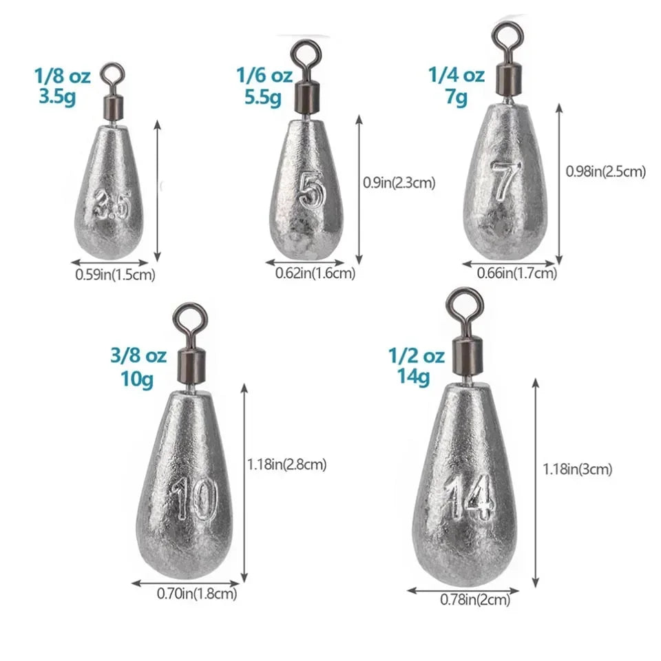 Versatile Fishing Weights