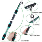 Fishing Pole Set Full Kits With Telescopic Fishing Rod And Spinning Reel Baits Hooks Travel Pole Set  Bait, hook, tackle set