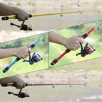 Fishing Pole Set Full Kits With Telescopic Fishing Rod And Spinning Reel Baits Hooks Travel Pole Set  Bait, hook, tackle set