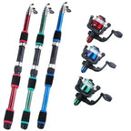 Fishing Pole Set Full Kits With Telescopic Fishing Rod And Spinning Reel Baits Hooks Travel Pole Set  Bait, hook, tackle set